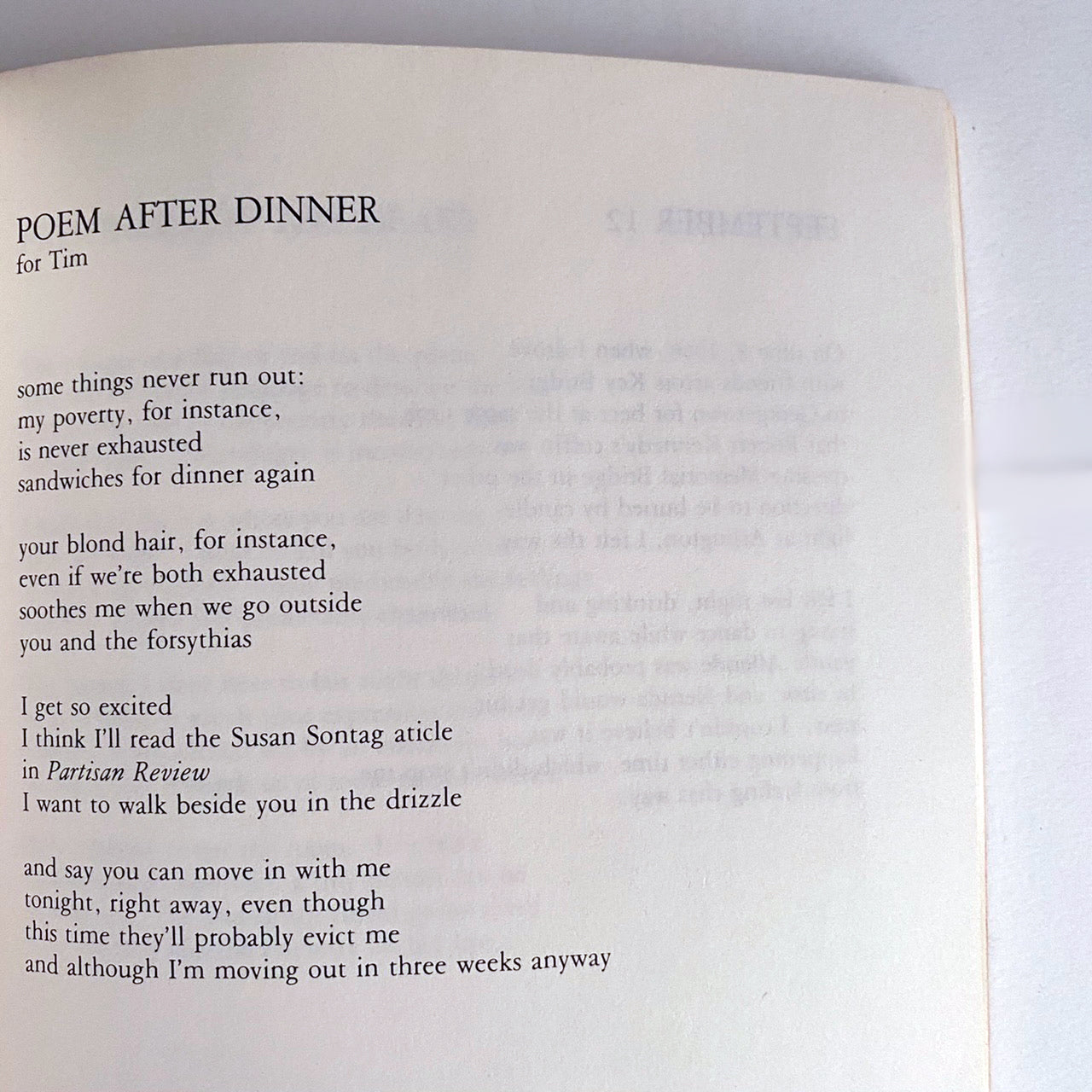 ENTRE NOUS Poems by Tim Dlugos
