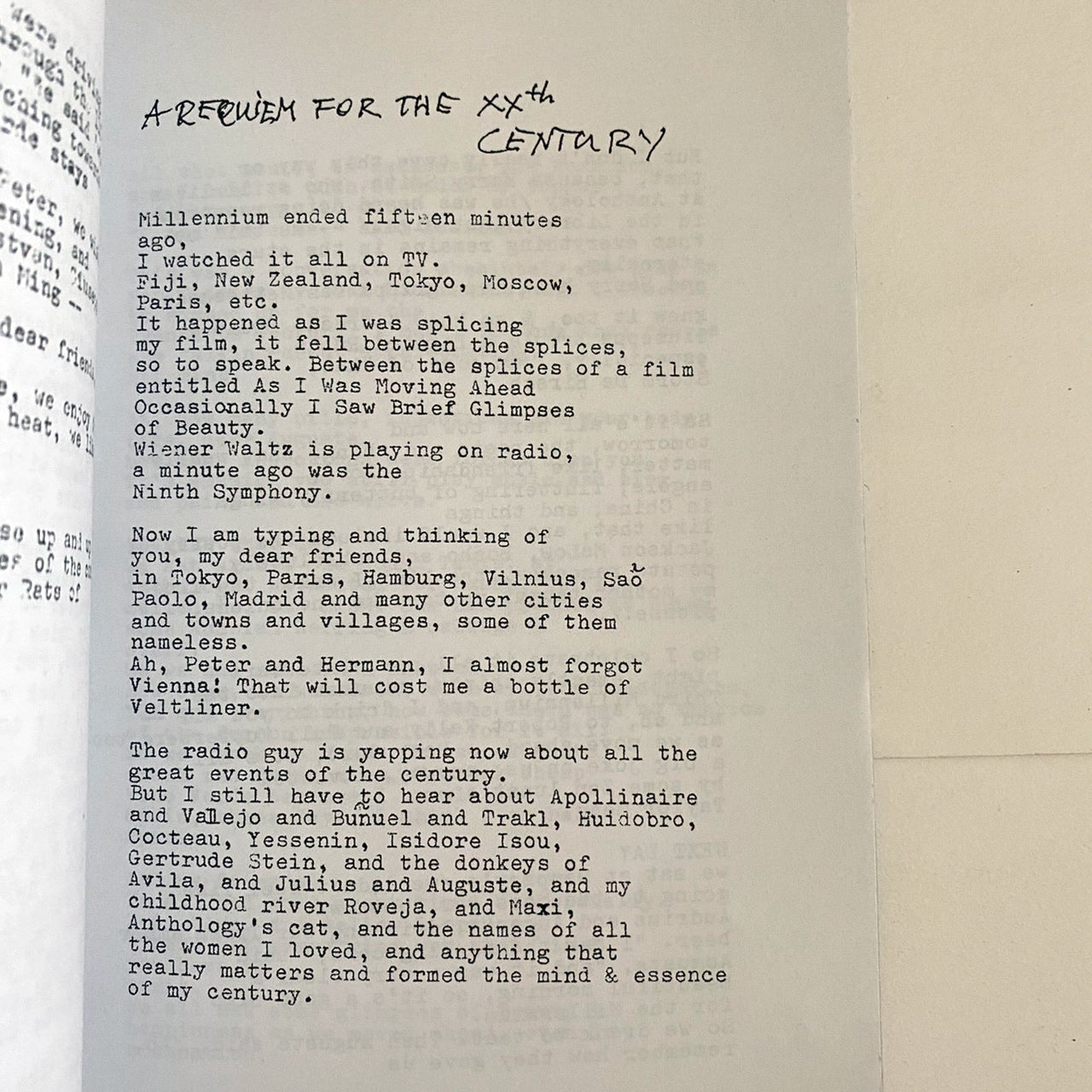 Letters ese Jonas Mekas