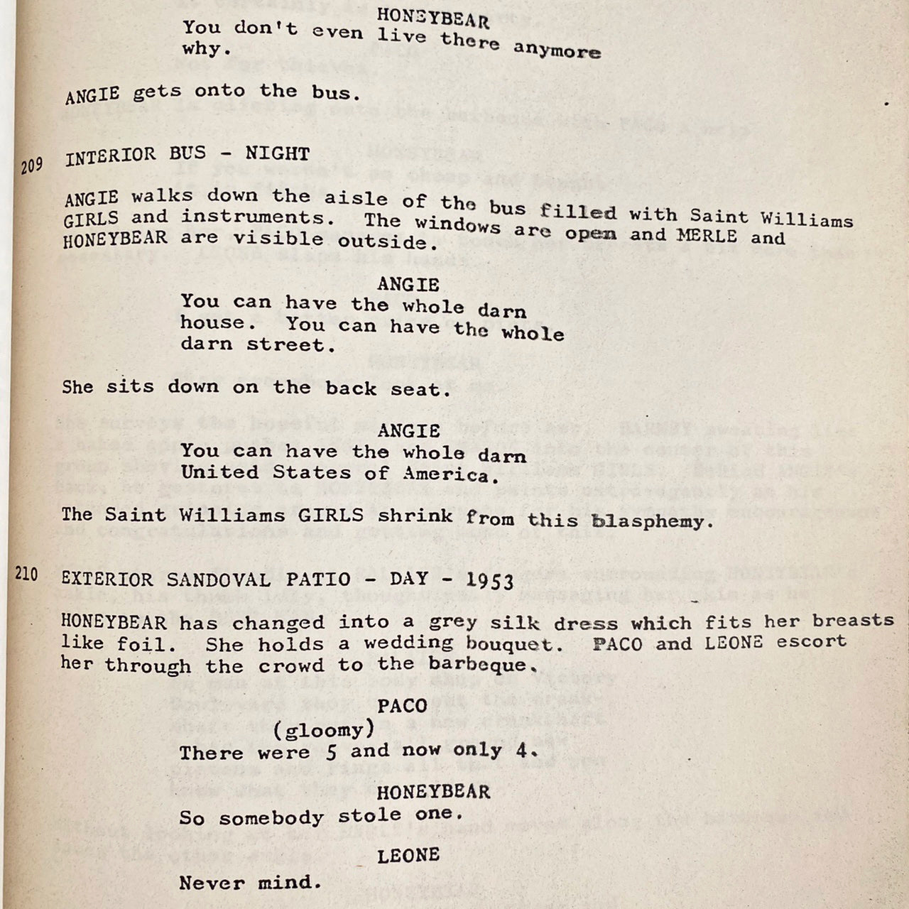 “Honeybear, I Think I Love You” Screenplay by Charles Eastman