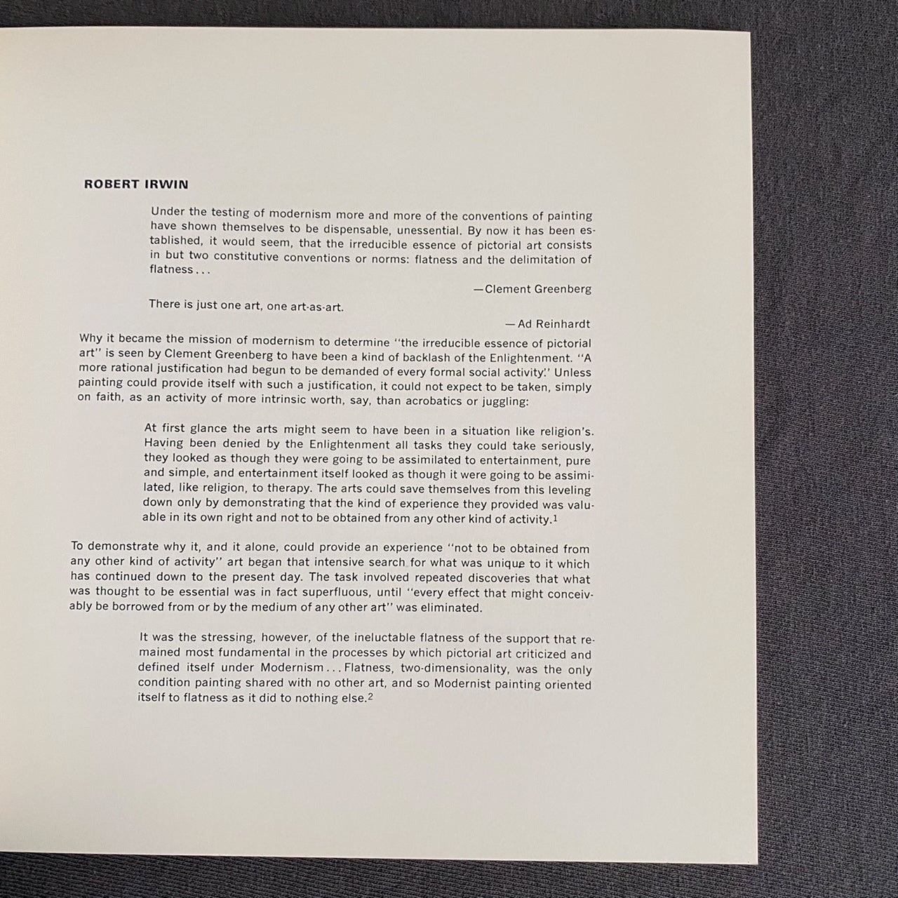 Robert Irwin & Kenneth Price