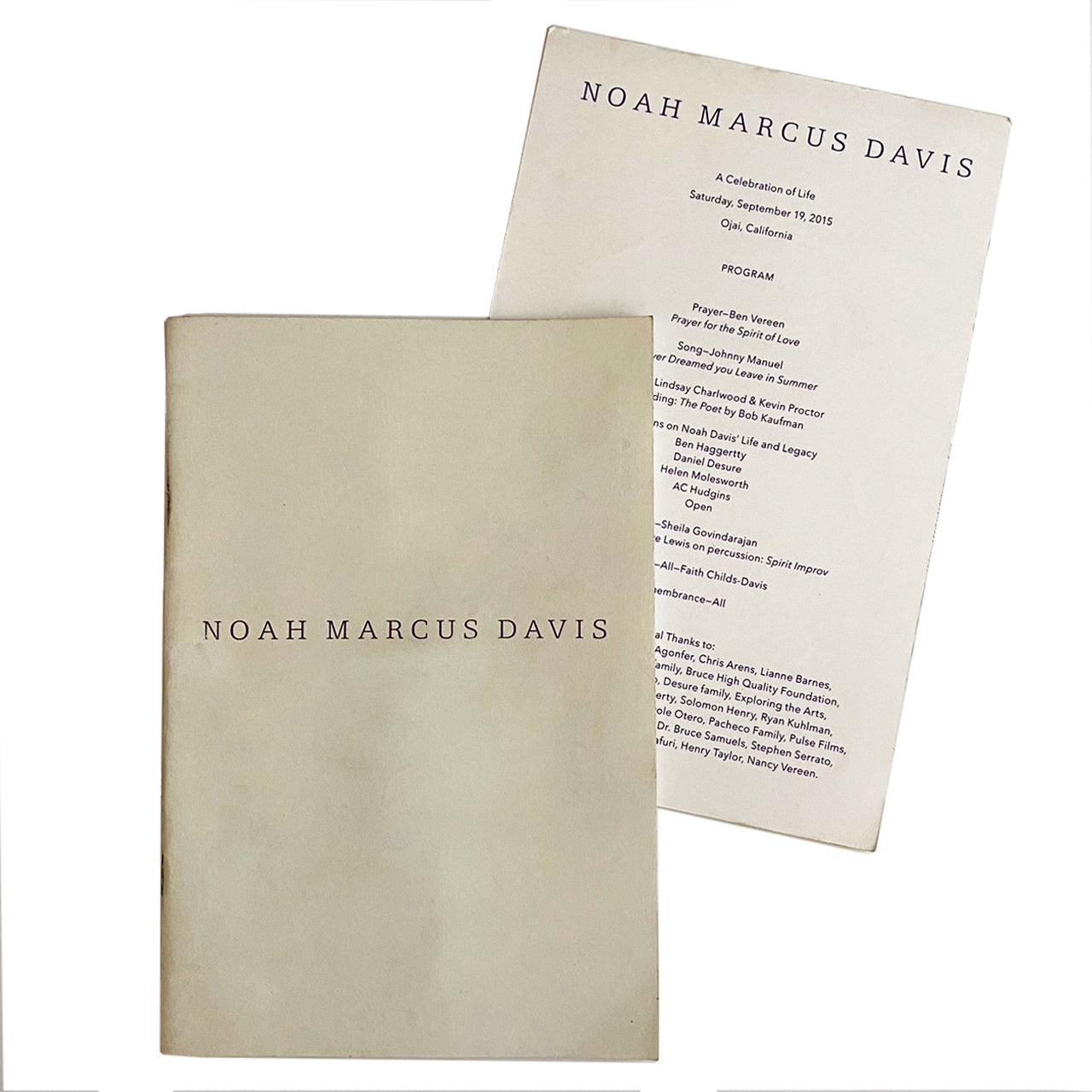 Noah Marcus Davis: A Celebration of Life