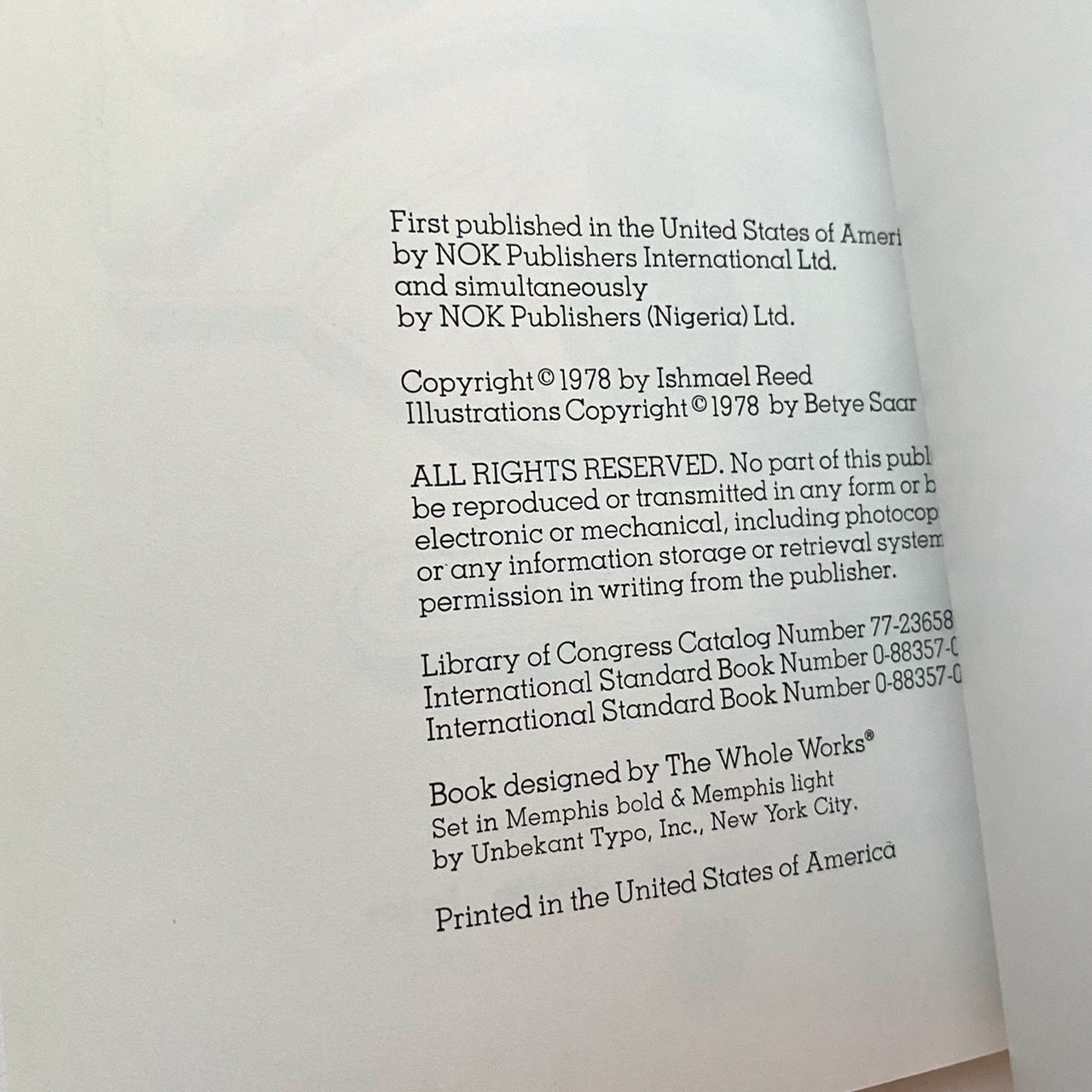 A SECRETARY TO THE SPIRITS Poems by Ishmael Reed